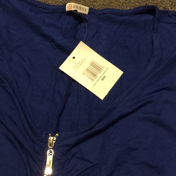 Blue guess zipper tank top - Picture 2 of 4